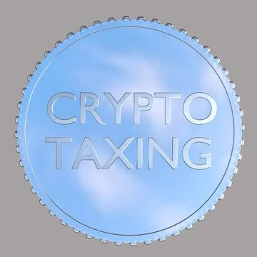 CRYPTO TAXING concept Stock Illustration