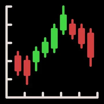 Crypto Technical Analysis with Candlestick Patterns vector Margin Trading c.. Illustrazione stock