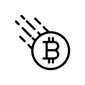 Crypto thin line icon Ilustração Stock