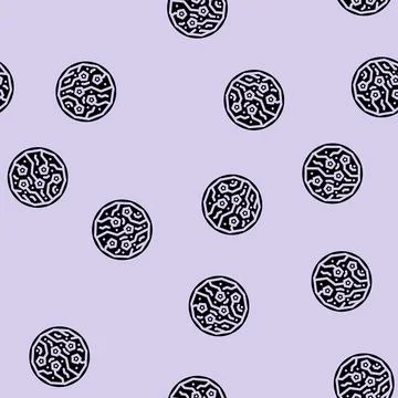Crypto token decentralized application glyph vector seamless pattern Stock Illustration