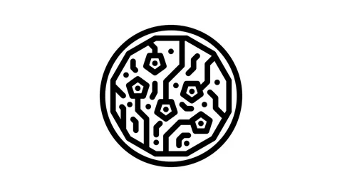 Crypto token decentralized application line icon animation Stock Footage 326751585