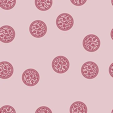 Crypto token decentralized application line vector seamless pattern Stock Illustration