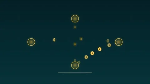 Crypto tokens flowing between nodes turquoise concept loop Stock Footage 342616567