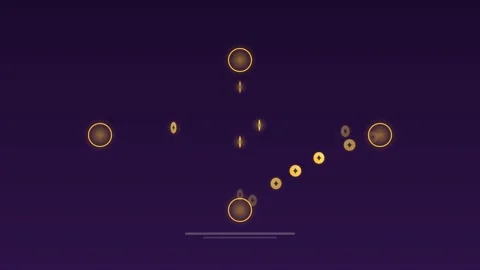 Crypto tokens flowing between nodes purple concept loop 動画素材 342616578