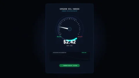 Crypto trading dashboard meter gauge loop animation Stock Footage 346864698