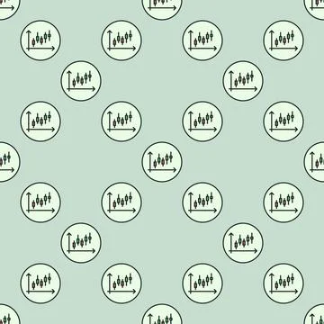 Crypto Trading Graph vector colored round seamless pattern Stock Illustration