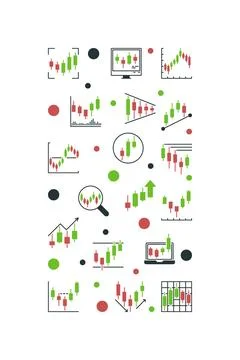 Crypto Trading vector flat vertical illustration or banner Stock Illustration