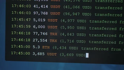 Crypto Transactions On Whale Watch Stock Footage 220384370