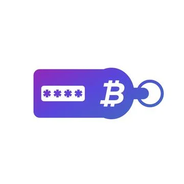Crypto wallet for bitcoin icon Stock Illustration
