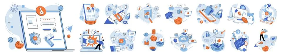 Crypto wallet. Crypto wallets provide secure way to store and manage digital Stock Illustration