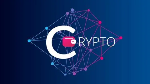 Crypto wallet for cryptocurrency. Blockchain technology. Virtual money Illustration