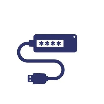 Crypto wallet icon on white Stock Illustration