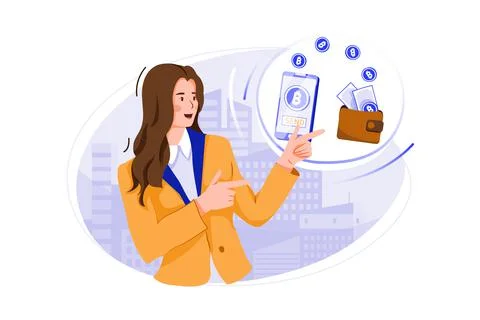 Crypto wallet Stock Illustration