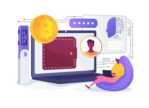 Crypto Wallet Security abstract concept vector illustration. Stock Illustration