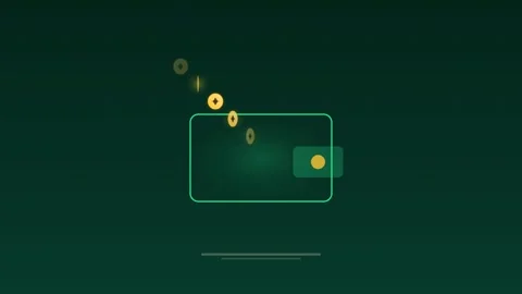 Crypto wallet tokens transfer jade concept loop Stock Footage 342616641