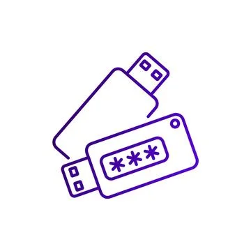 Crypto wallets line icon, vector Stock Illustration