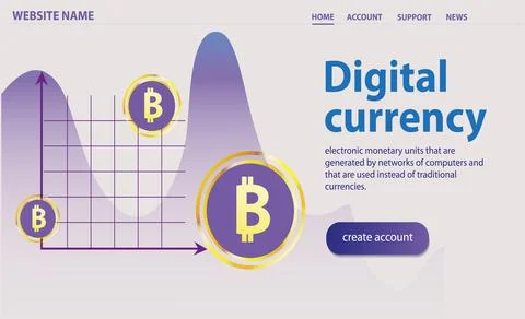 Crypto website 스톡 일러스트