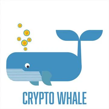 Crypto Whale consept vector illustration on a white background Illustration
