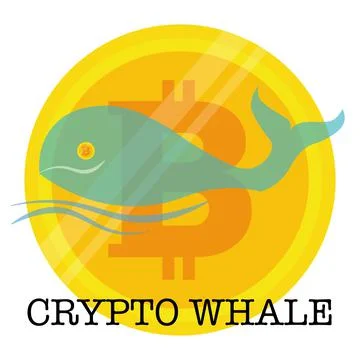 Crypto Whale consept vector illustration on a white background Stock Illustration