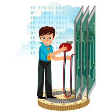 Cryptocoin mining Ethereum poster Stock Illustration