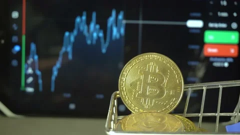 Cryptocoins Pile Stash Orbit Seamless Loop 4K Background video. Bitcoin and Stock Footage 210116470