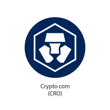 Crypto.com cryptocurrency cryptocoin vector logoisolated on white background. Stock Illustration