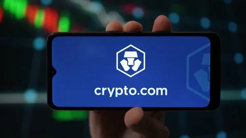 Crypto.com Logo on Animated Exchange Cha... | Stock Video | Pond5