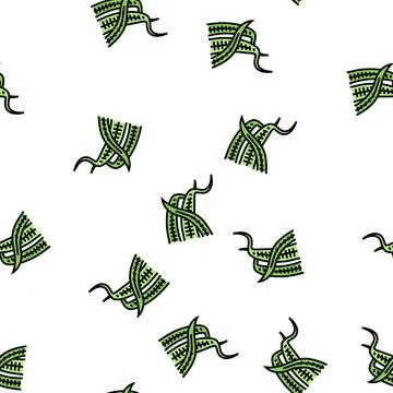 Cryptocoryne balansae vector seamless pattern Stock Illustration