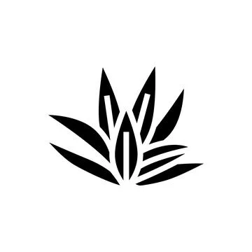 Cryptocoryne wendttii glyph icon vector illustration Stockillustratie