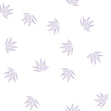 Cryptocoryne wendttii glyph seamless pattern Stock Illustration