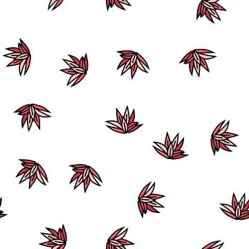 Cryptocoryne wendttii vector seamless pattern Stockillustratie