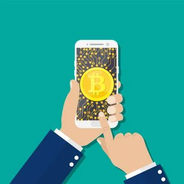 Cryptocurrencies or bitcoin concept Illustrazione stock