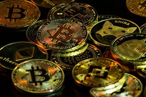 Cryptocurrencies Stock Photos