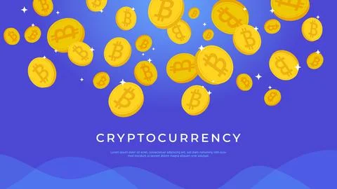 Cryptocurrency abstract background Stock Illustration