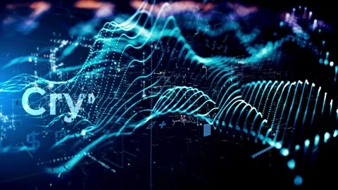 Cryptocurrency Abstract Digital Wave Background 動画素材 314932360