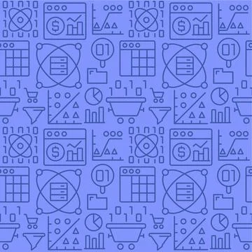 Cryptocurrency abstract seamless pattern Illustrazione stock