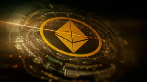 Cryptocurrency and Encryption Technology Background Stock Footage 282882152