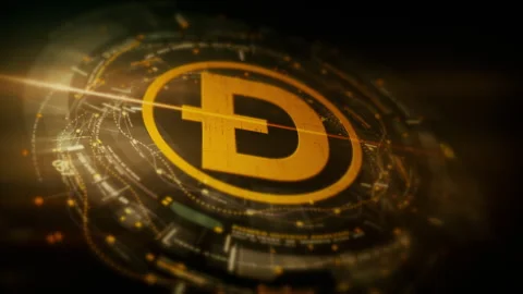 Cryptocurrency and Encryption Technology Background Stock Footage 282882177