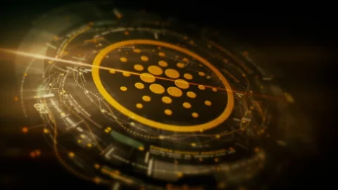 Cryptocurrency and Encryption Technology Background Stock Footage 282882206