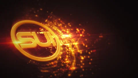 Cryptocurrency and Encryption Technology Background Stock Footage 307920356