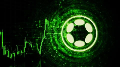 Cryptocurrency and Encryption Technology Background Stock Footage 308063888