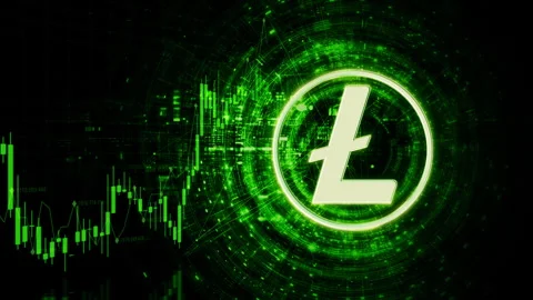 Cryptocurrency and Encryption Technology Background Stock Footage 308063904