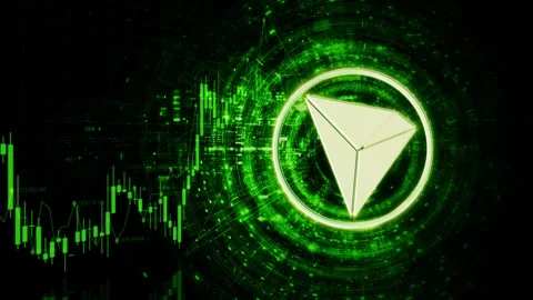 Cryptocurrency and Encryption Technology Background Stock Footage 308065246