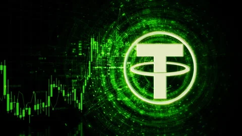 Cryptocurrency and Encryption Technology Background Stock Footage 308065469