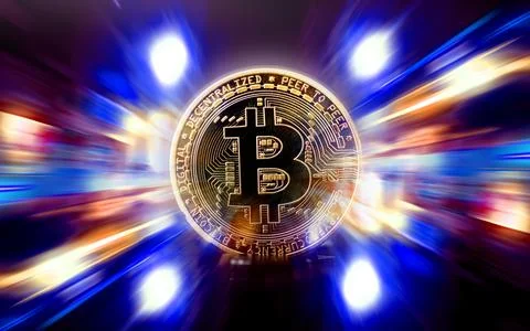 Cryptocurrency and technology. 库存插图