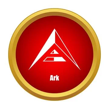 Cryptocurrency ark digital asset blockchain icon design Stock Illustration