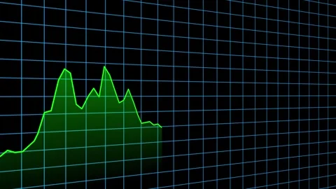 Cryptocurrency Asset Movement Chart Animation Stock Footage 297653925