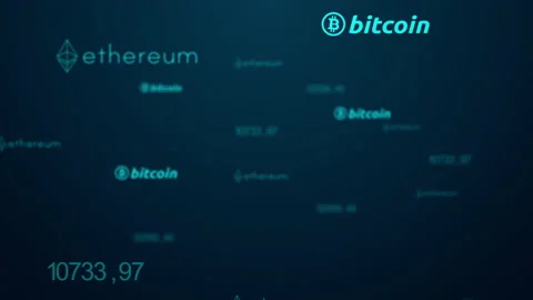Cryptocurrency Background Stock Footage 150990497