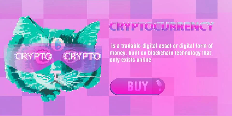 Cryptocurrency banner 스톡 일러스트