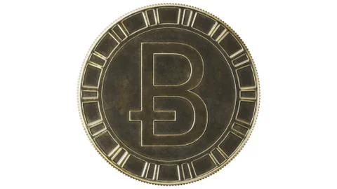 Cryptocurrency - Bitcoin 3D Rendering Stock Illustration